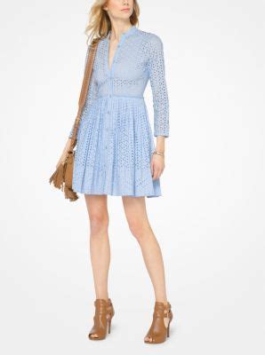 michael kors eyelet cotton shirtdress|Eyelet Cotton Shirtdress .